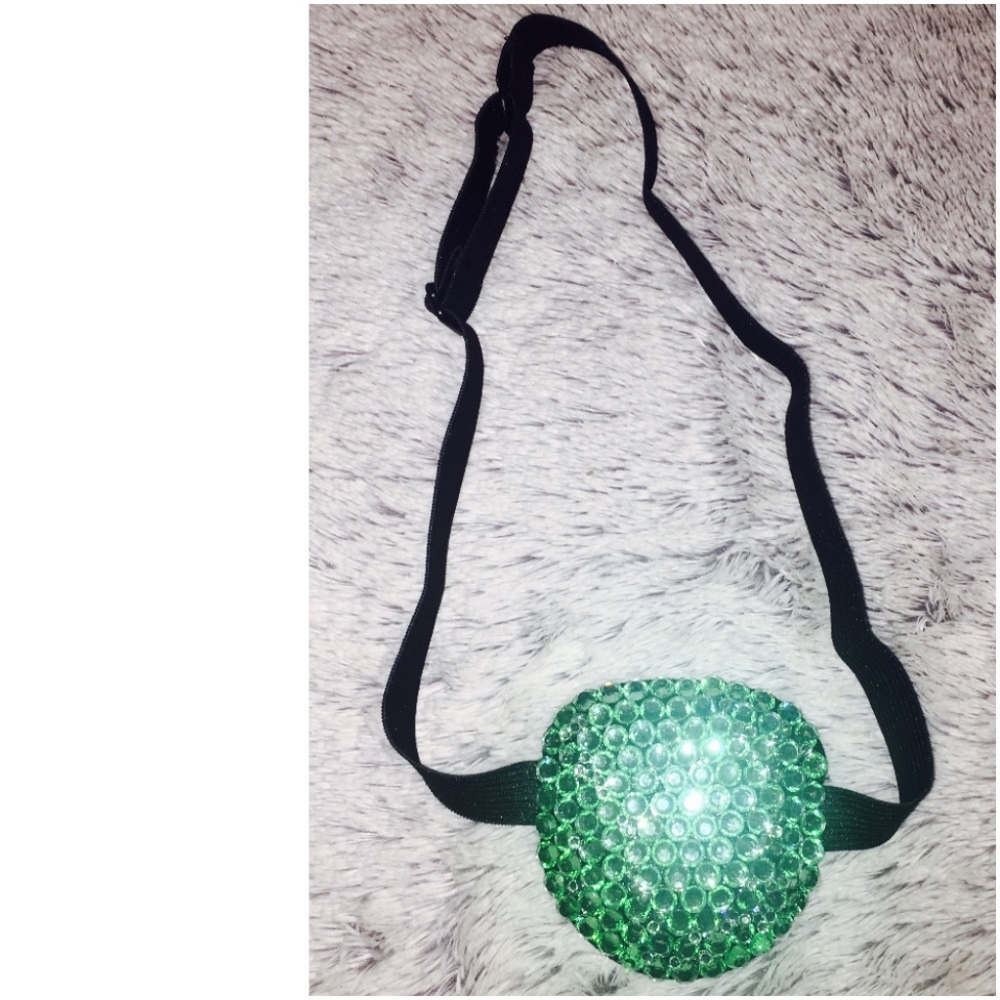 Peridot Green Crystal Medical Eye Patch Cover Up